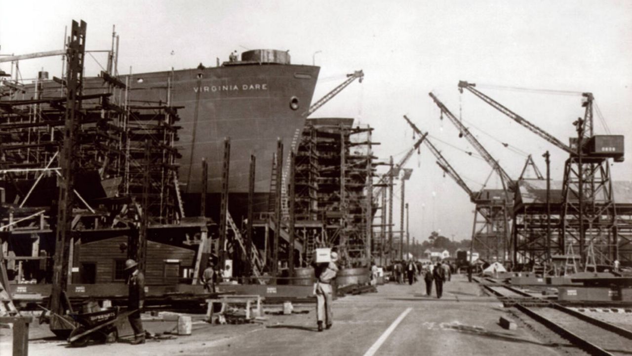 North Carolina Shipbuilding Company of Wilmington was the biggest employer in North Carolina during WWII.