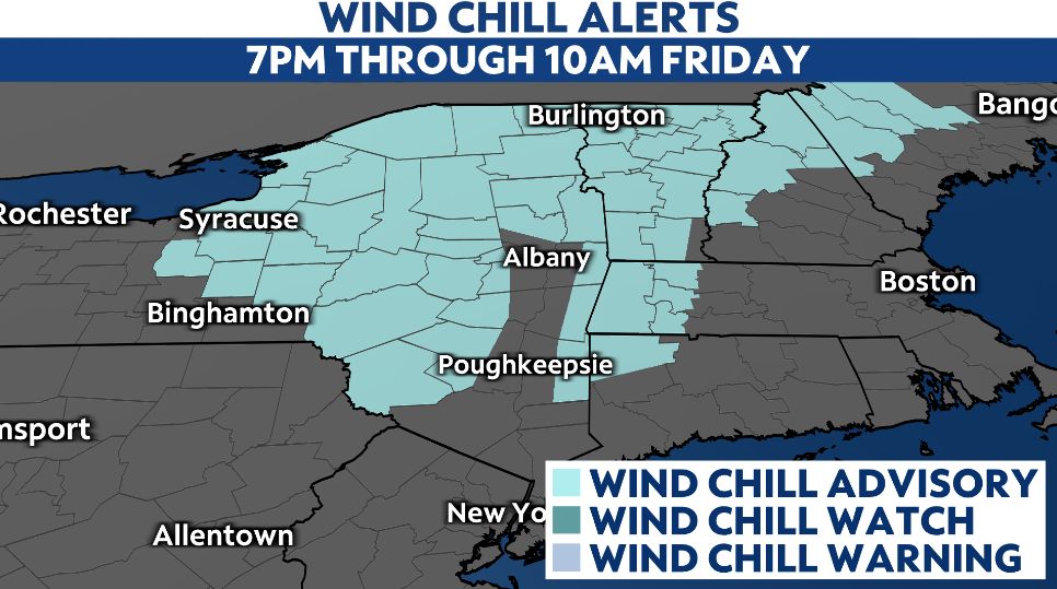 Dangerous wind chills likely tonight into Friday morning