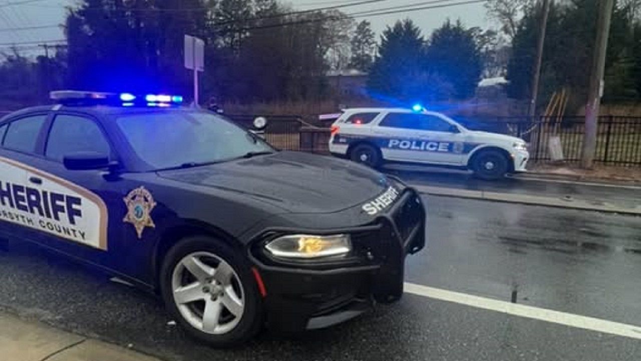 The Winston-Salem Police Department and the Forsyth County Sheriff's deputies responding to an 'incident' at R.J. Reynolds High School in Winston-Salem on Tuesday. (Courtesy: Winston-Salem Police Department)