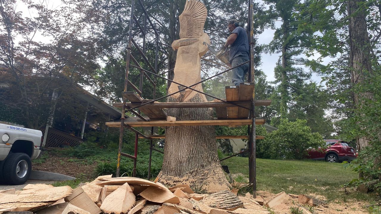 Kentucky man creates wood sculptures with just his chainsaw