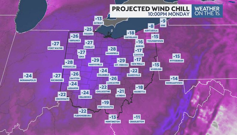 Snow falling as major winter storm impacts Ohio