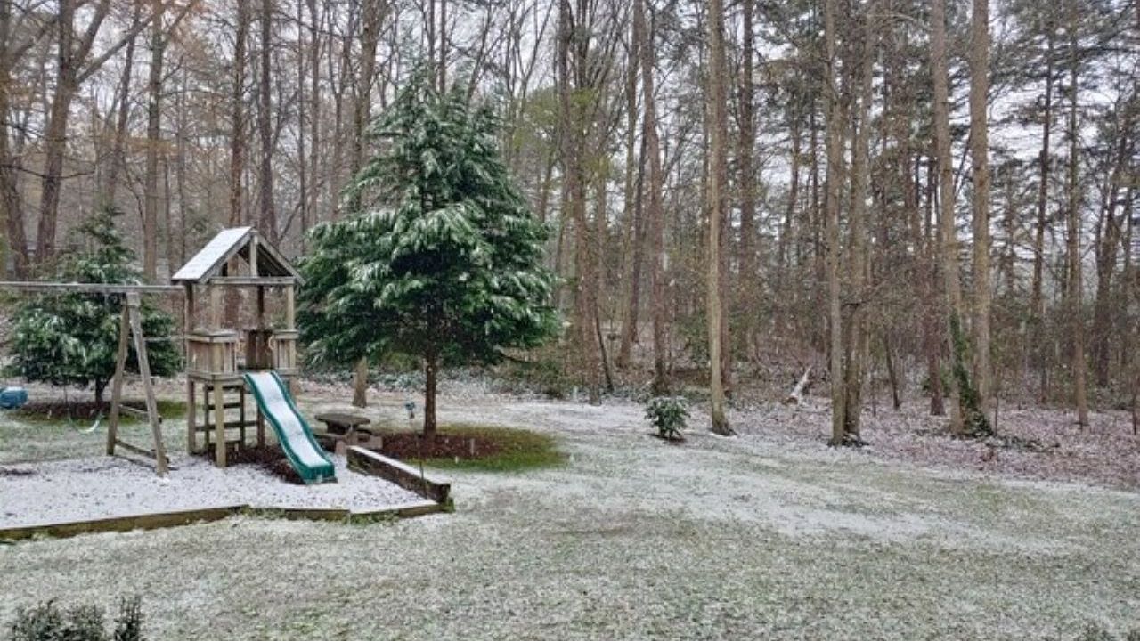 Tuesday's snow from the Randolph County town of Randleman. Photo by Andrew Lambert.