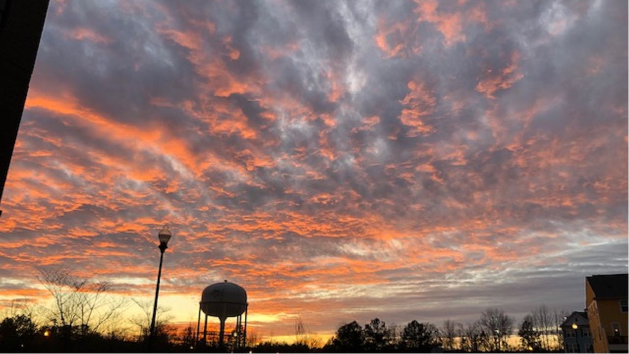 Tuesday's sunset from Apex.  Photo by Lee Mattson.