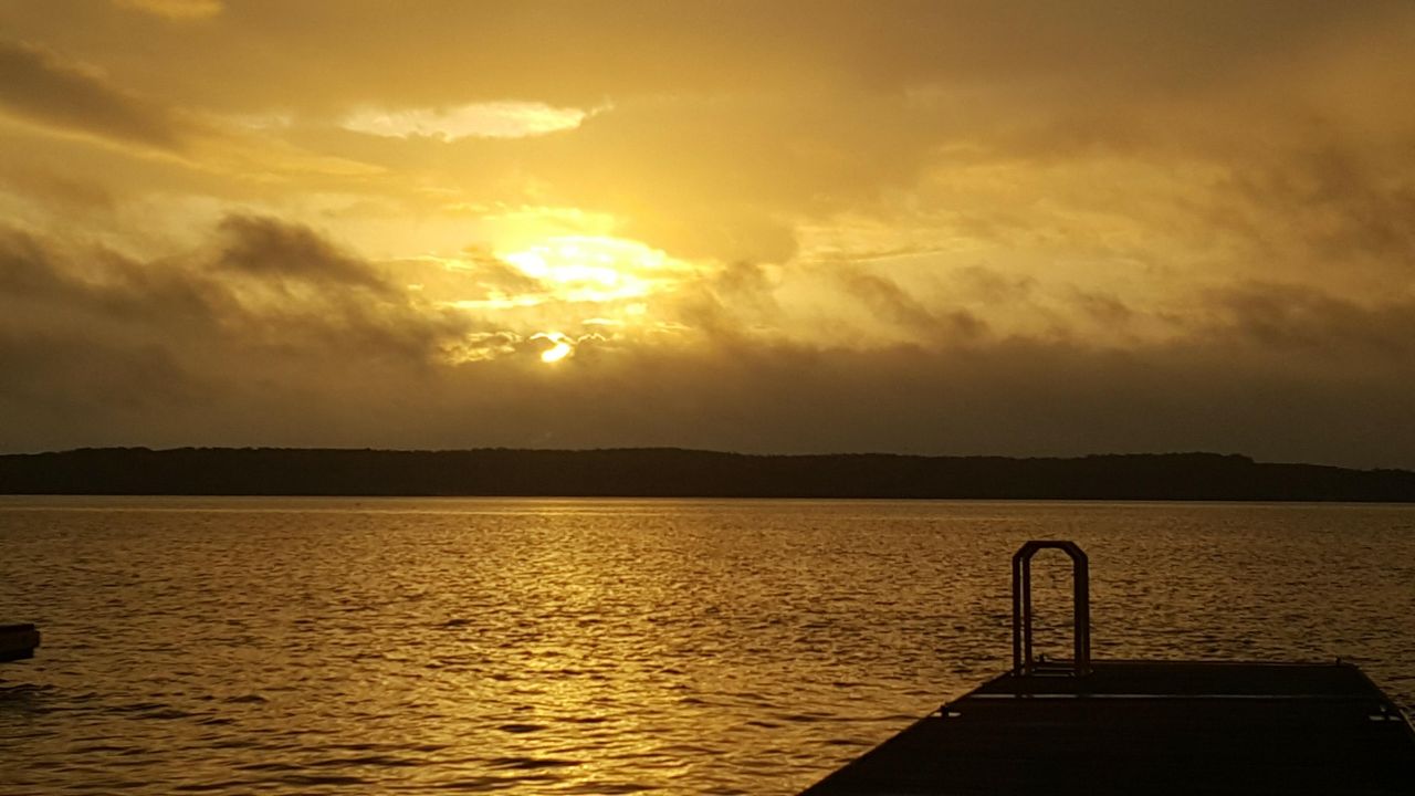 Sunrise from Sunday at Jordan Lake.  Photo by Eric Kaufman.