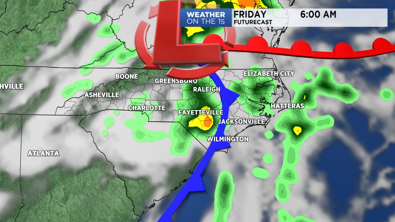 Scattered showers and storms to return by early Friday morning