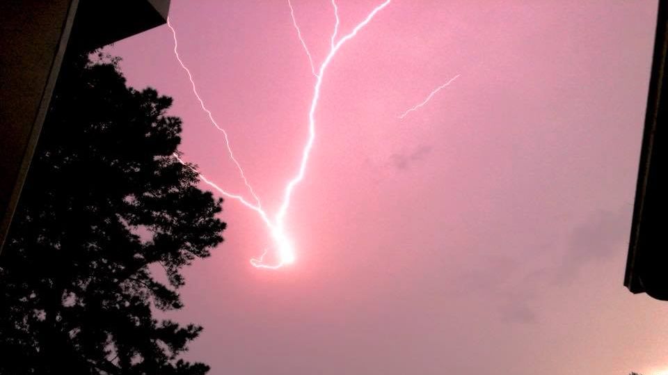 Lightning photo from Hope Mills earlier this week.  Photo by Alex Kmentt.