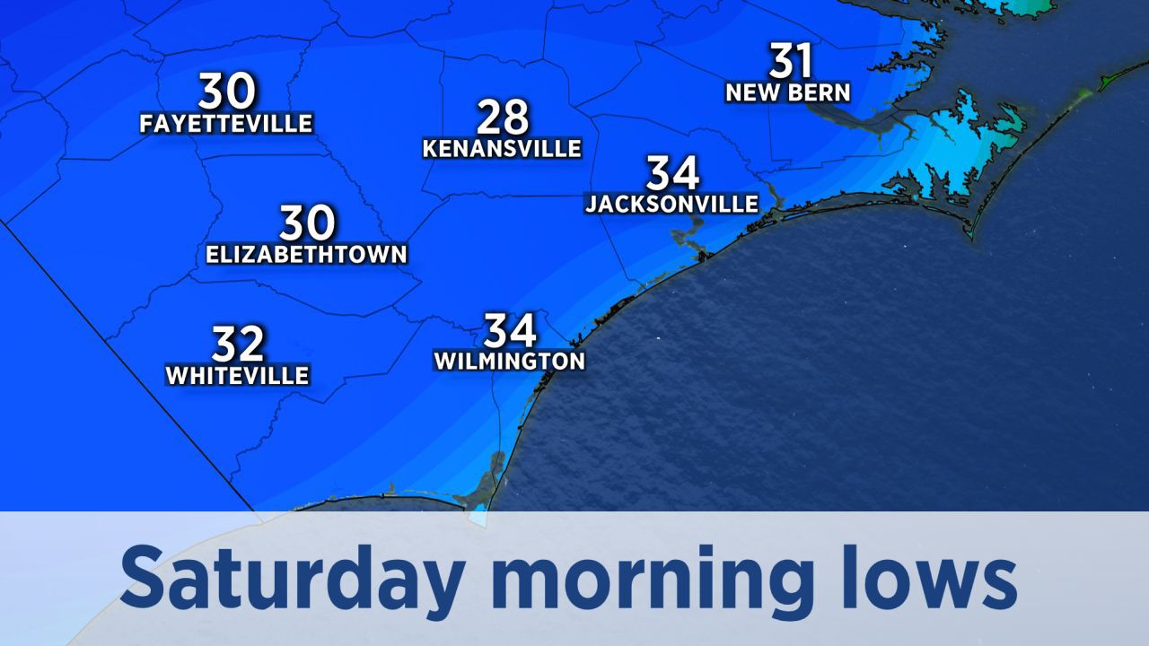 Temperatures could be near freezing Saturday morning