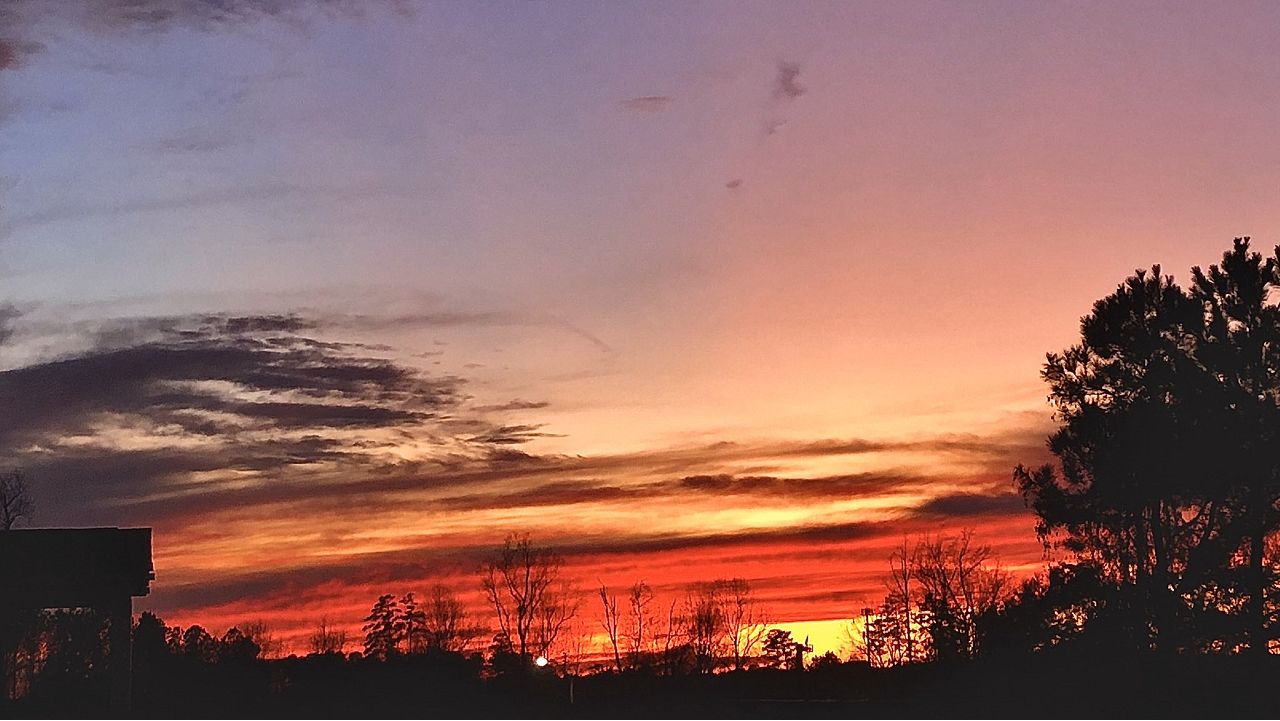 A recent sunset over North Carolina.  Photo by Cori Silker.