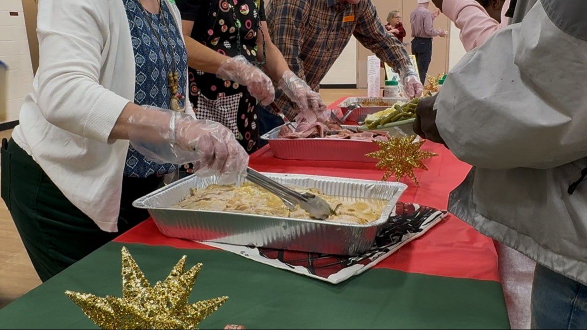A hot holiday meal
