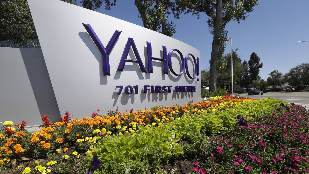 A Yahoo sign at the company's headquarters in Sunnyvale, Calif. (AP Photo/Marcio Jose Sanchez)
