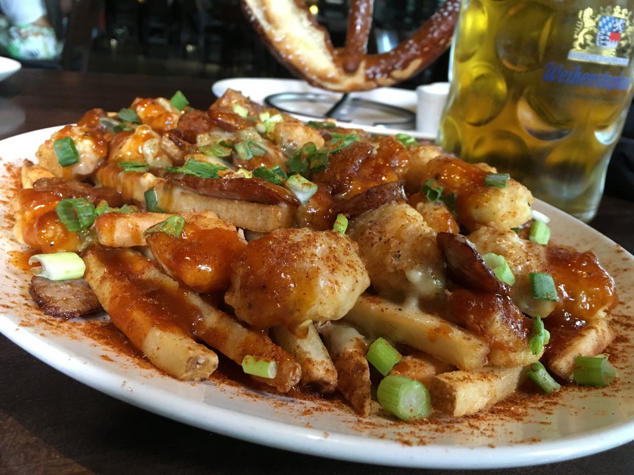 Yard House's Currywurst Poutine is an Oktoberfest dish inspired by Germany's top street food. 