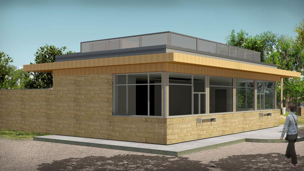 Photo of a rendering of the updated Zilker Café (City of Austin)