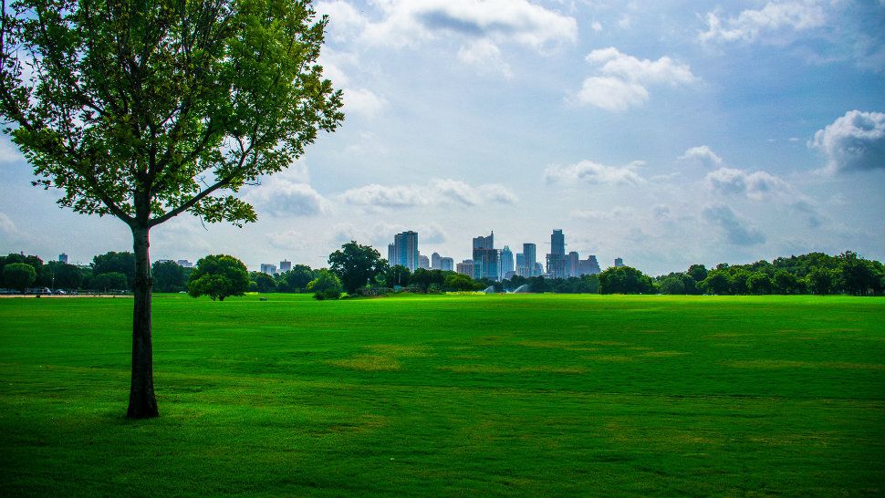 Zilker Park and Austin skyline from Spectrum News file.
