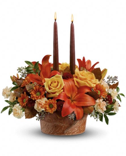 Teleflora's Wrapped In Autumn Centerpiece Flowers, Teleflora's Wrapped ...