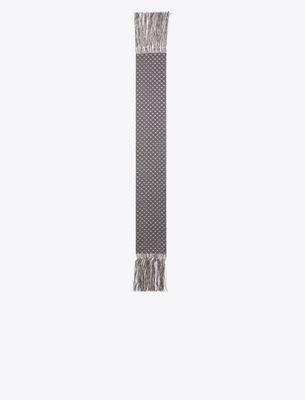 T Monogram Fringed Oblong Scarf