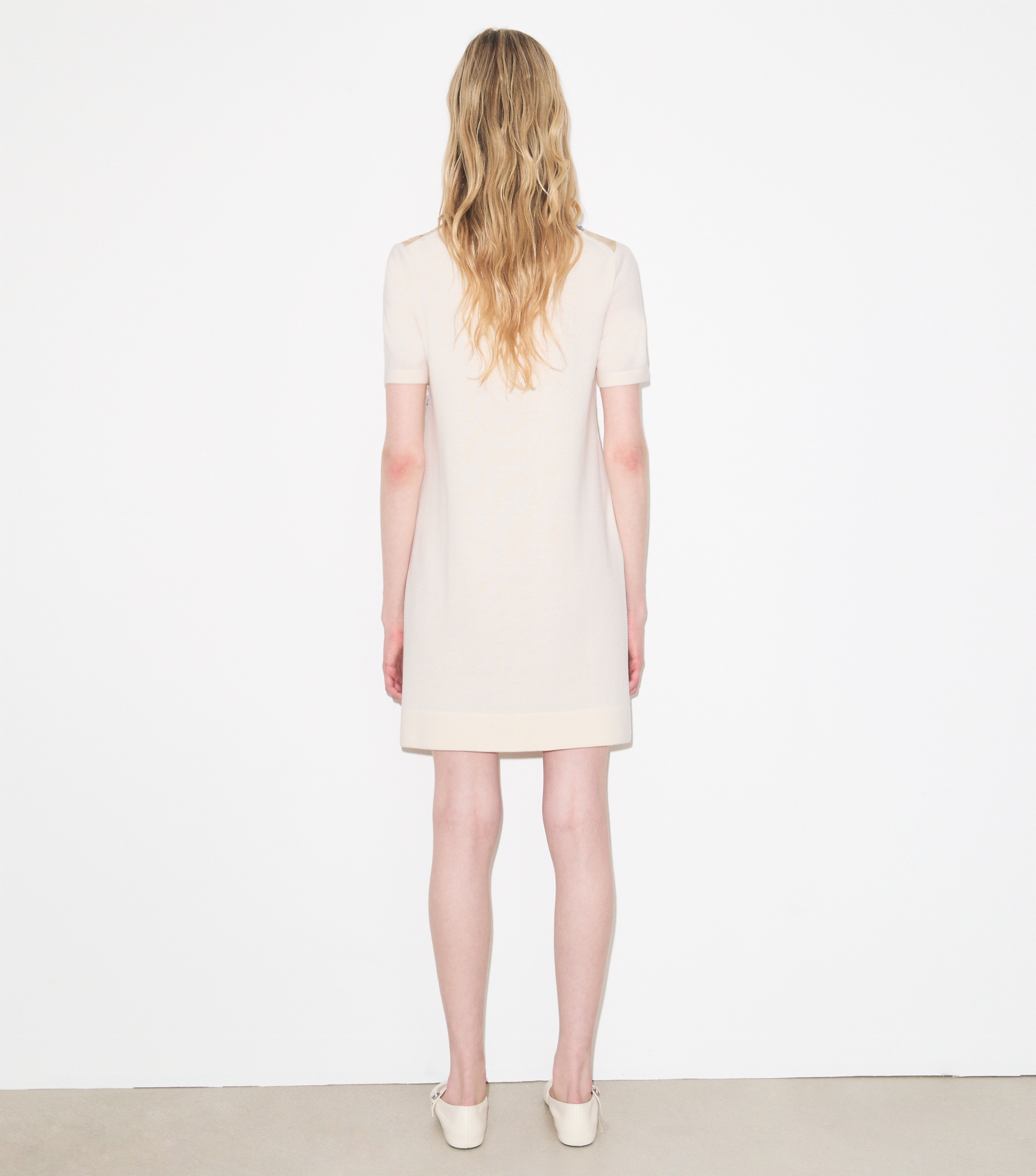 Silk-Front Sweater Dress image number 2