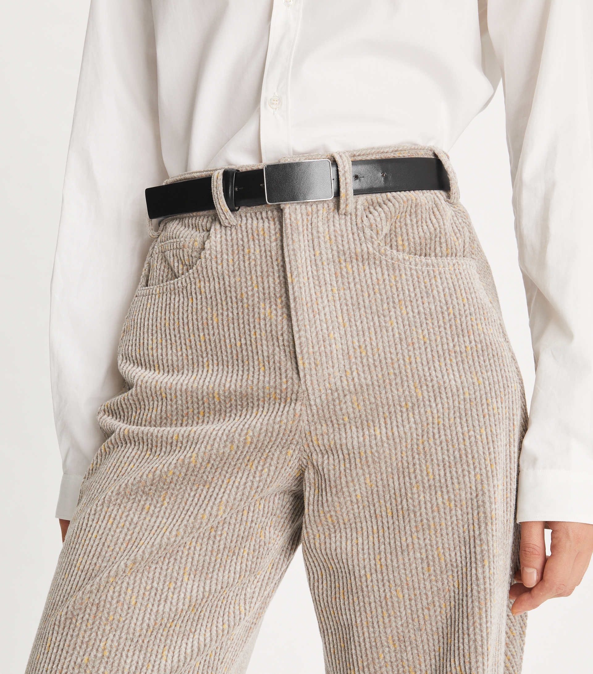 Smooth Leather Plate Belt image number 1