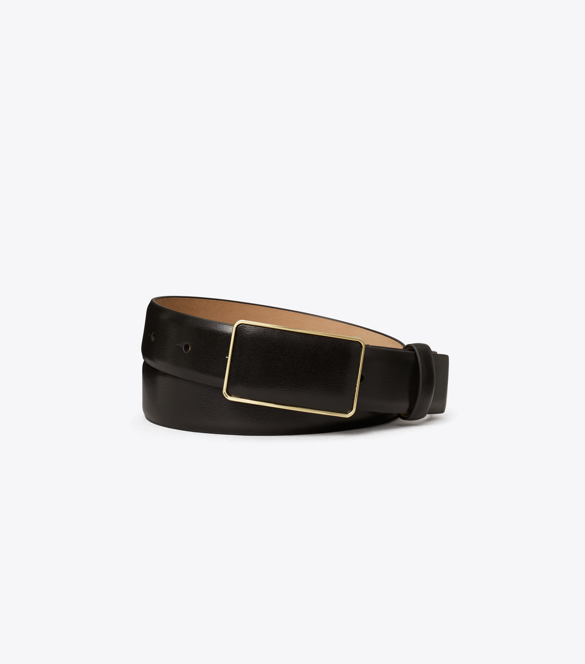 Smooth Leather Plate Belt image number 0