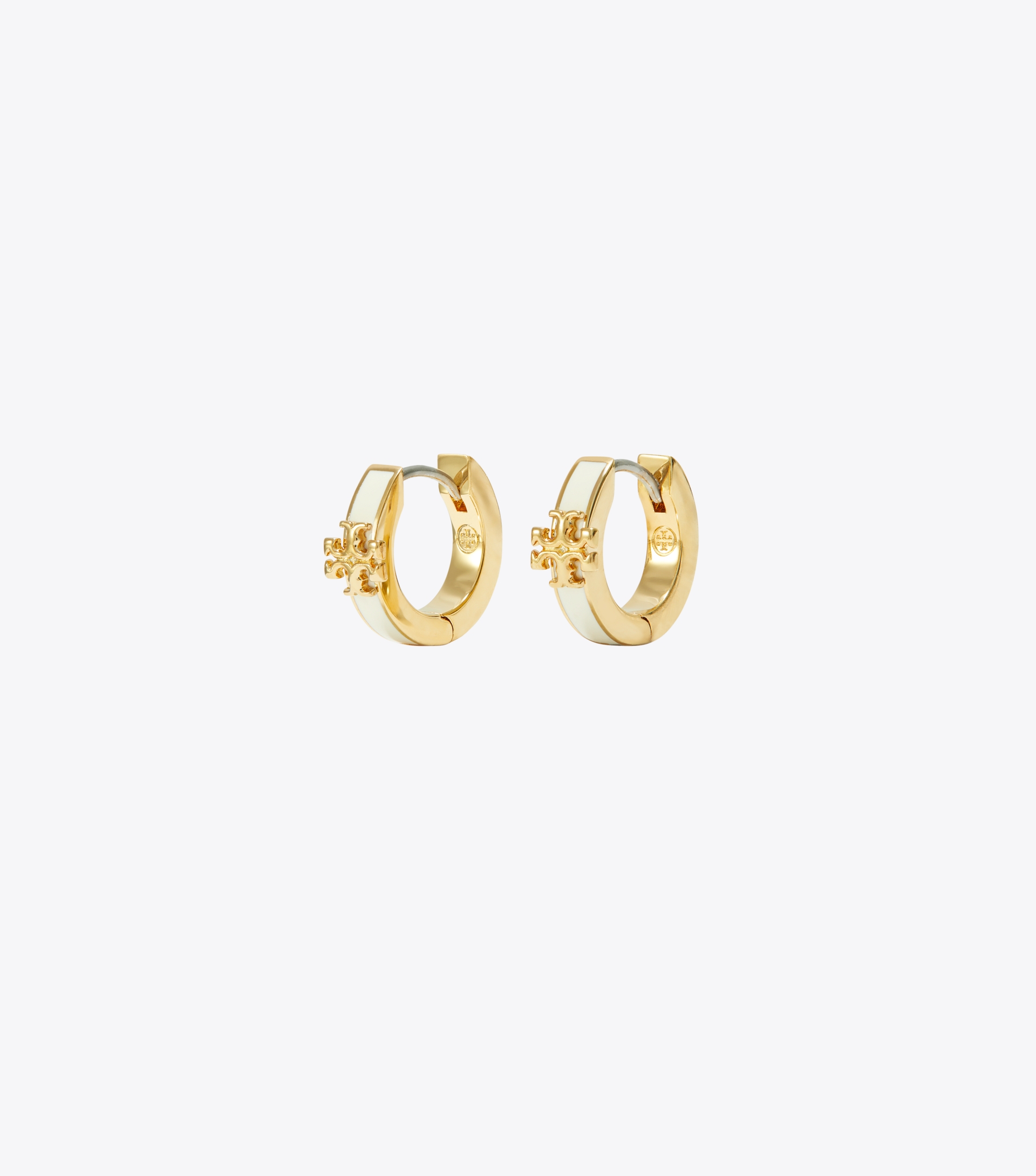 Icon Enamel Huggie Earrings image number 0