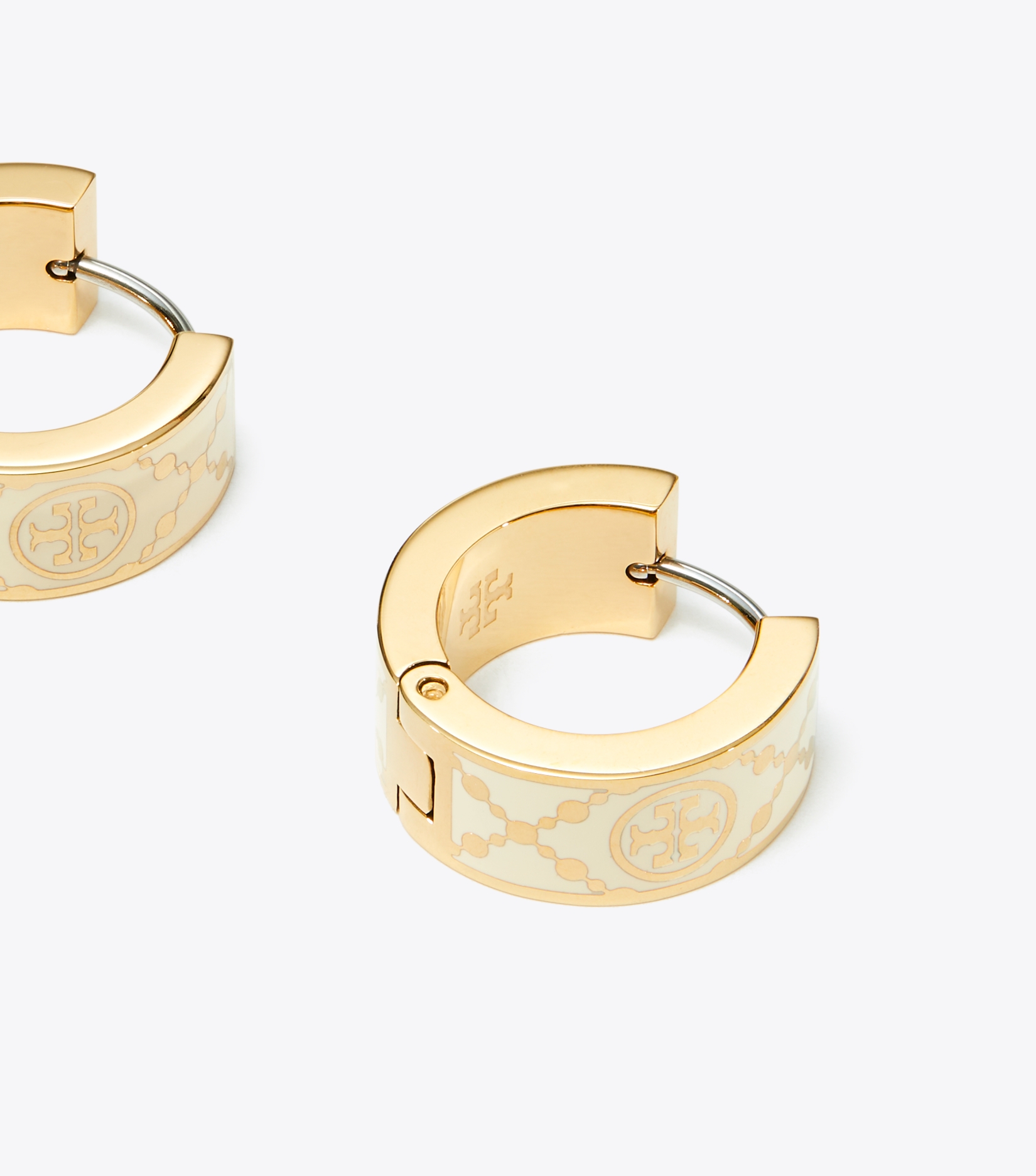 Small Icon T Monogram Hoop Earrings image number 2