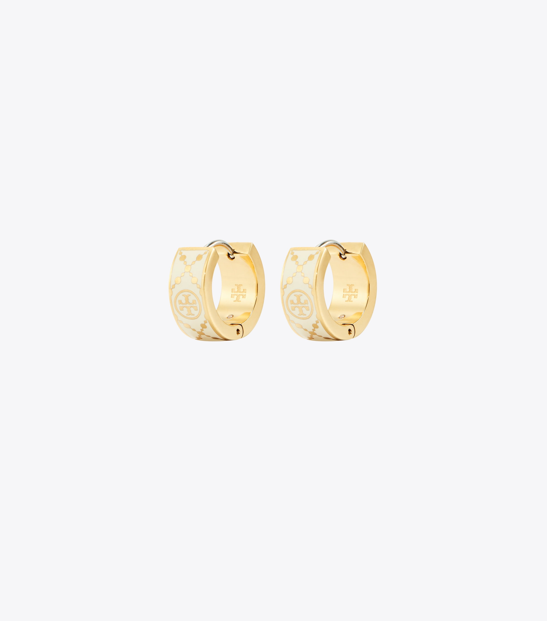 Small Icon T Monogram Hoop Earrings image number 0