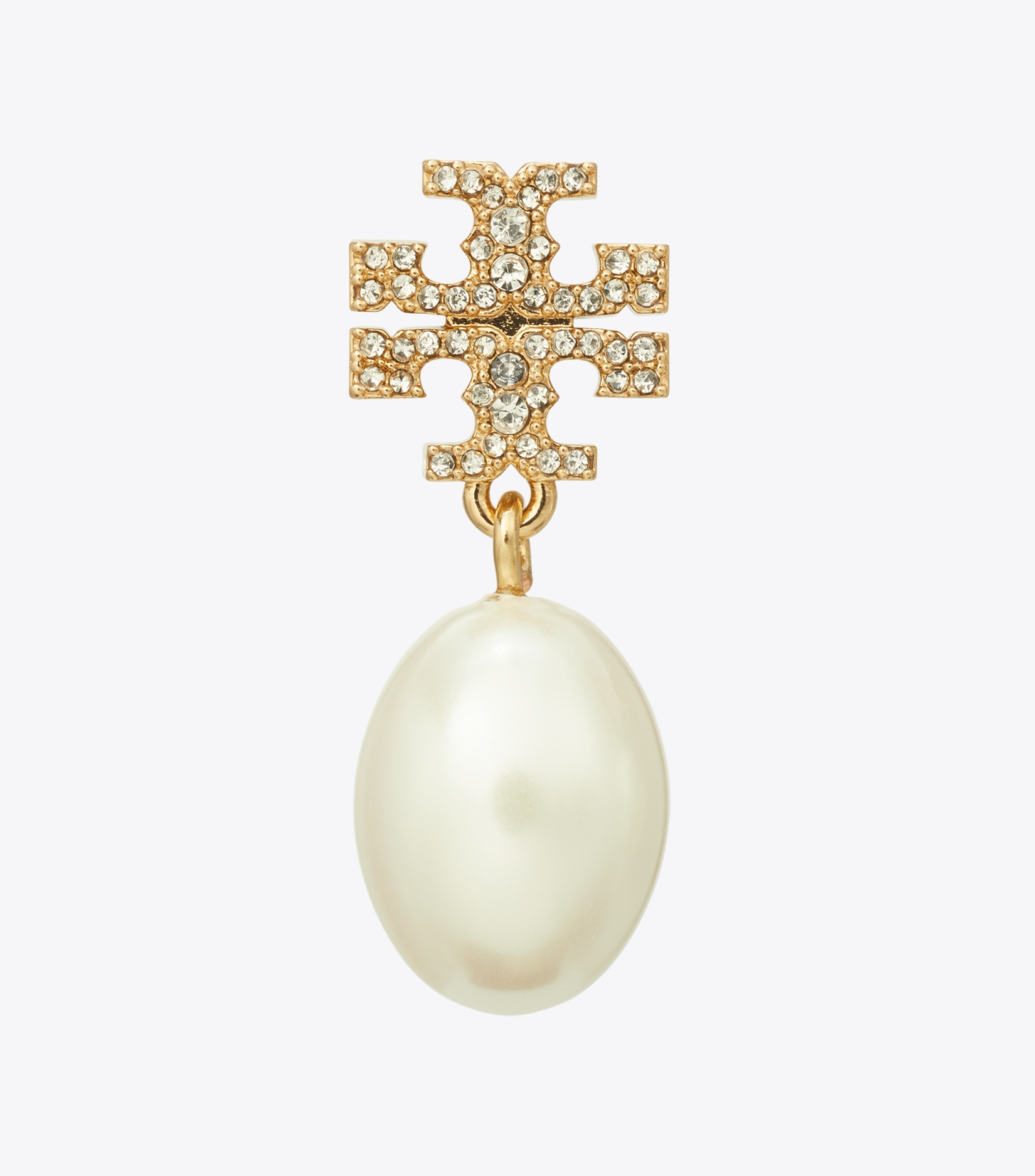Moondance Pearl and Pav&eacute; Drop Earring image number 2