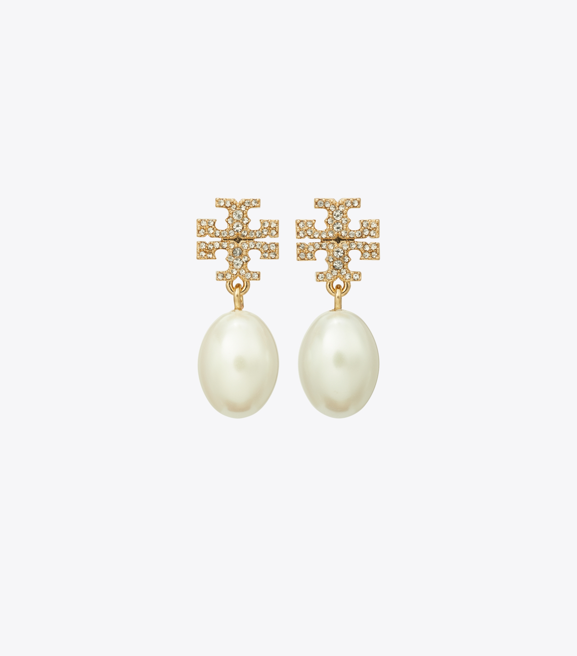 Moondance Pearl and Pav&eacute; Drop Earring image number 0