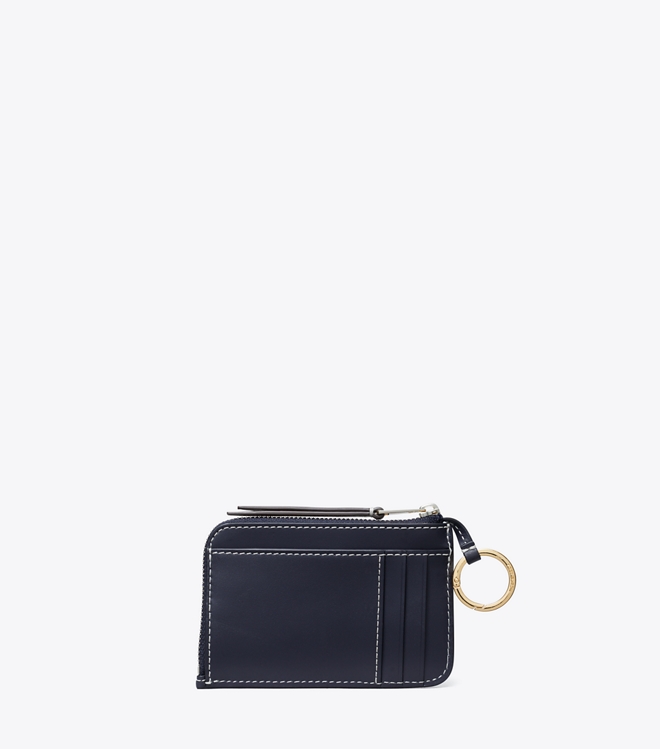 T Monogram Zip Card Case
