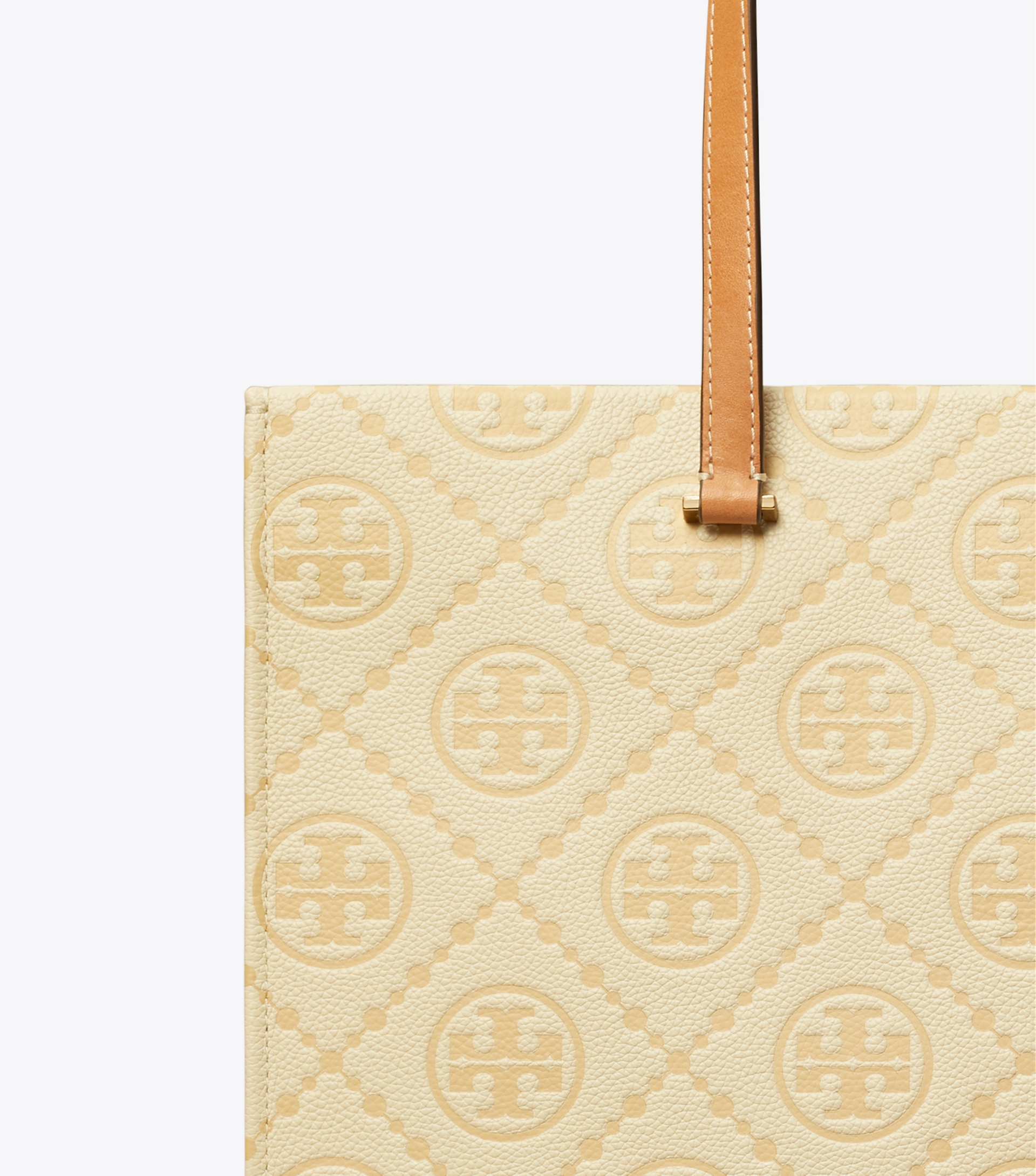 T Monogram Pebbled Tote image number 3
