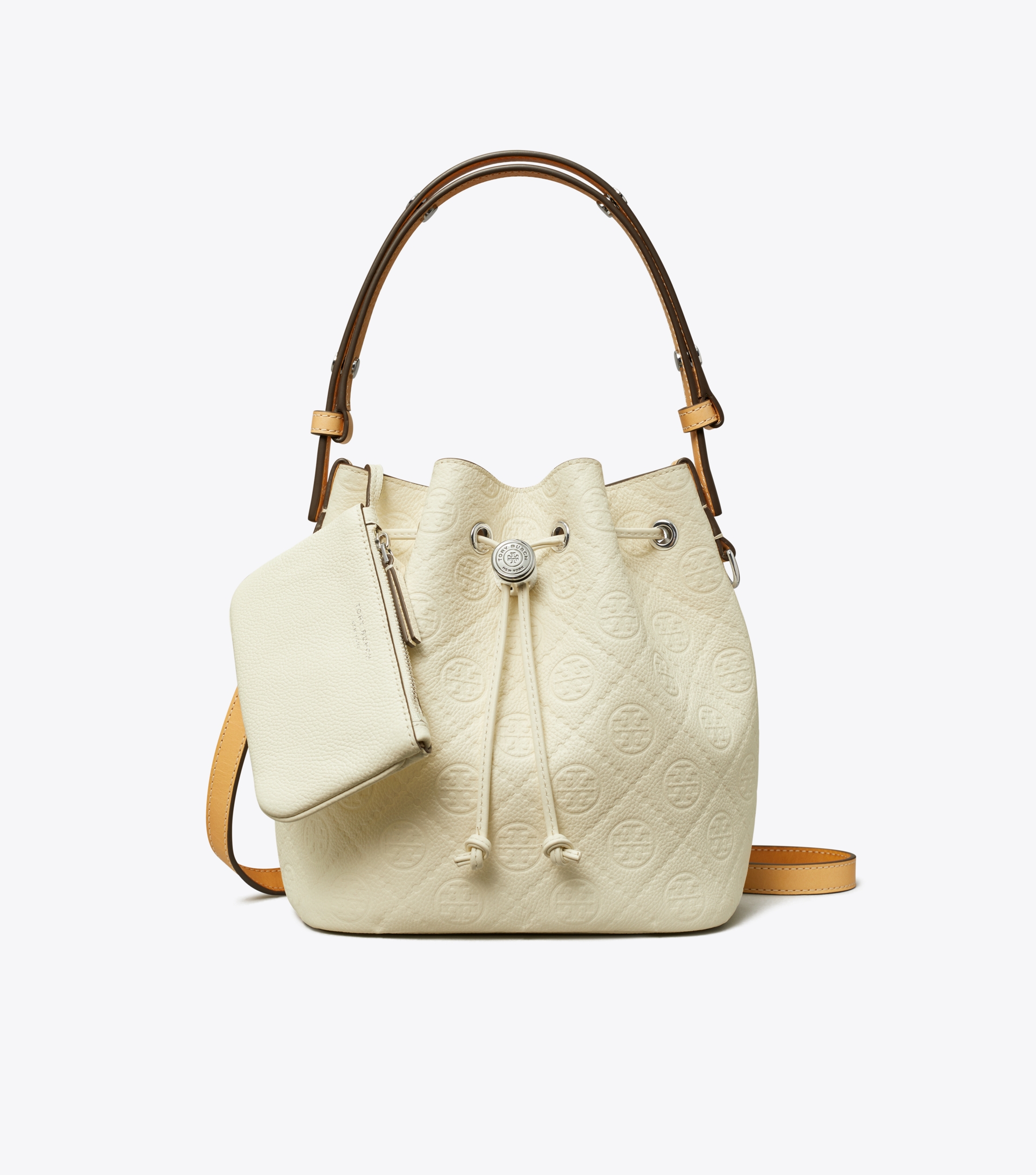 T Monogram Pebble Bucket Bag image number 6