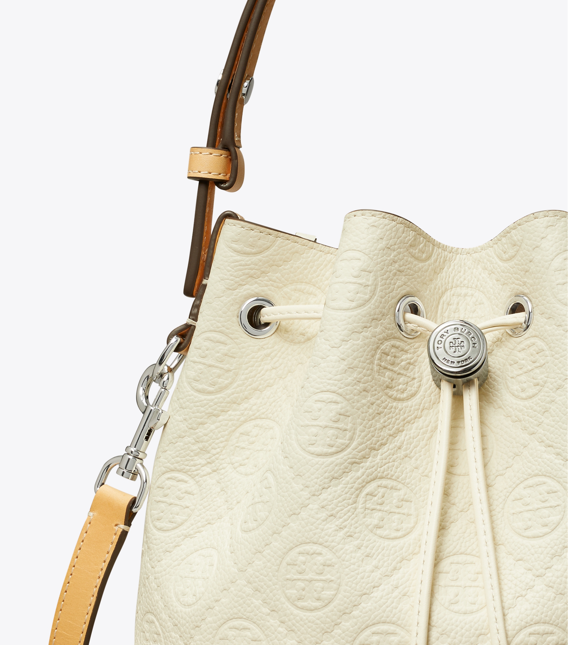 T Monogram Pebble Bucket Bag image number 4