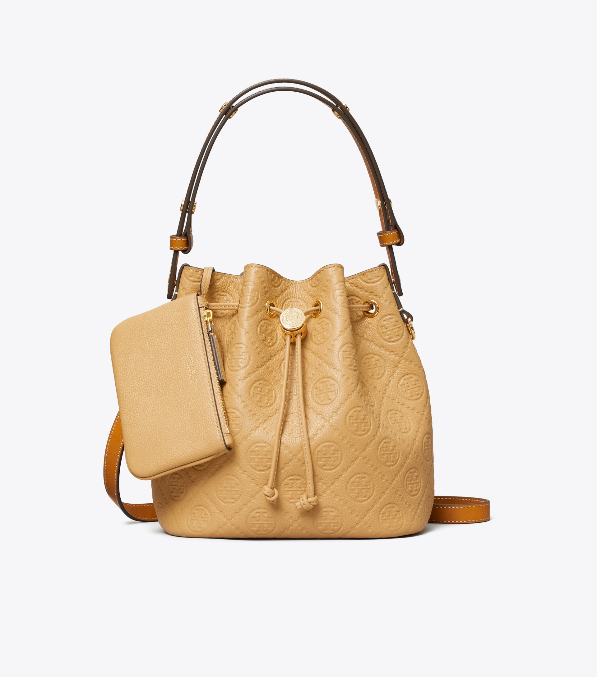 T Monogram Pebble Bucket Bag image number 6