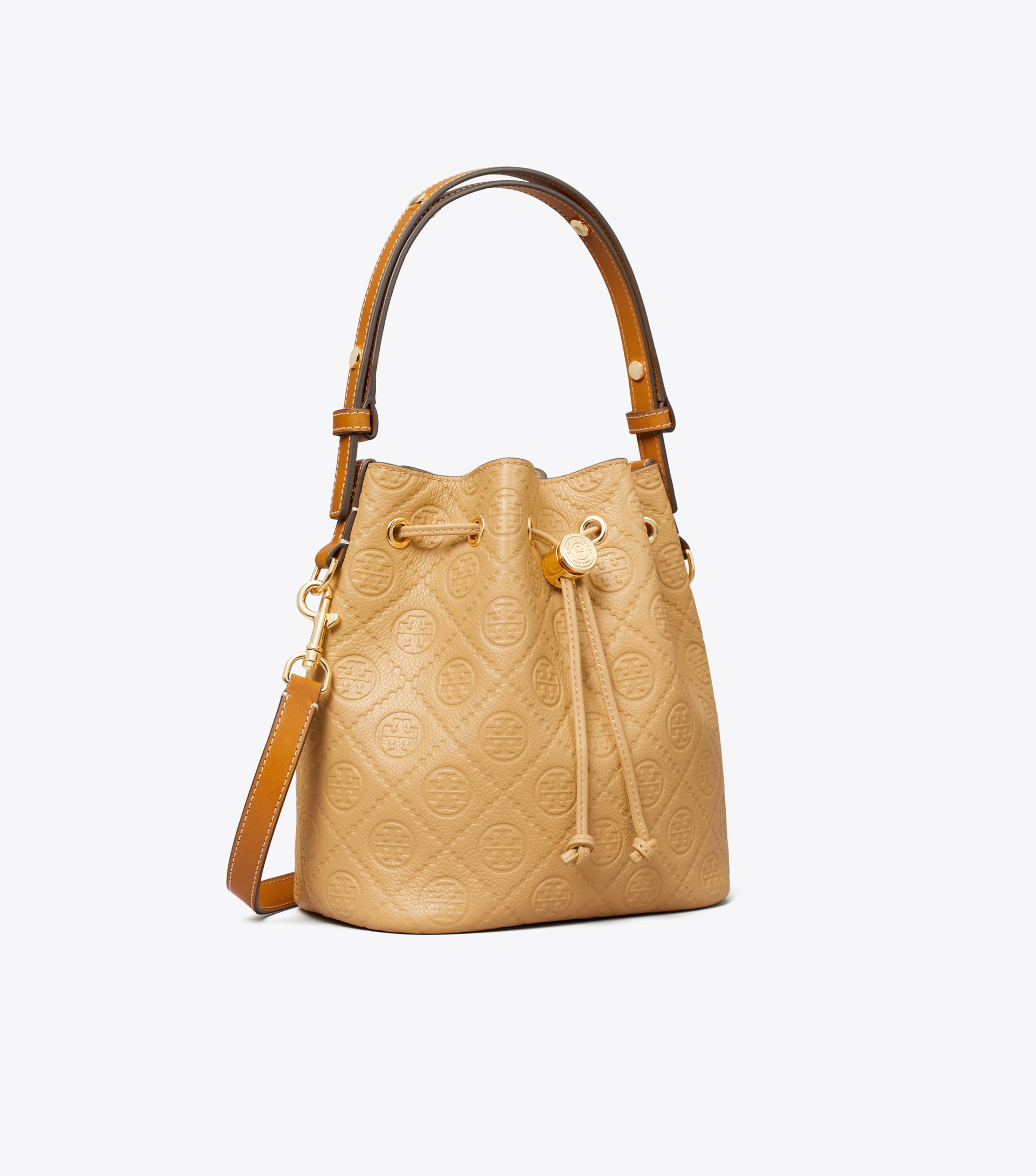 T Monogram Pebble Bucket Bag image number 3