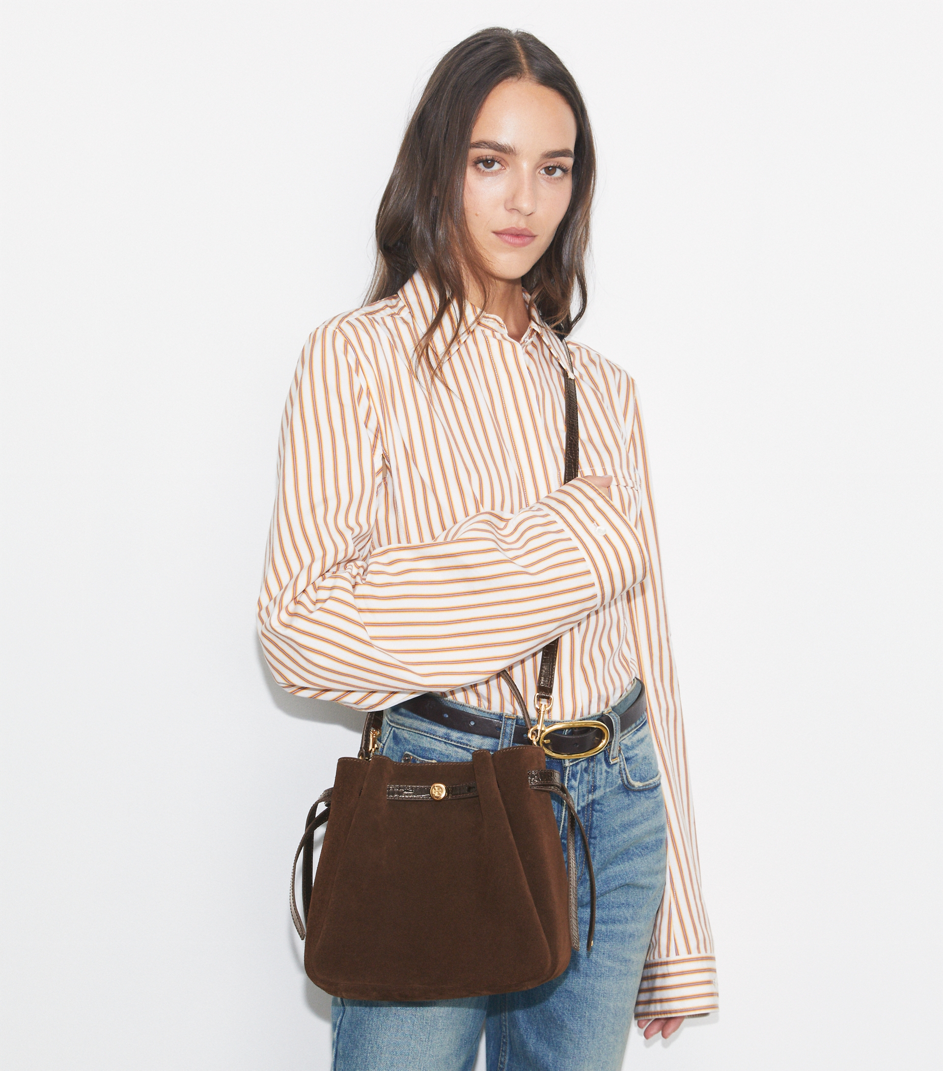 Romy Suede Bucket Bag image number 1