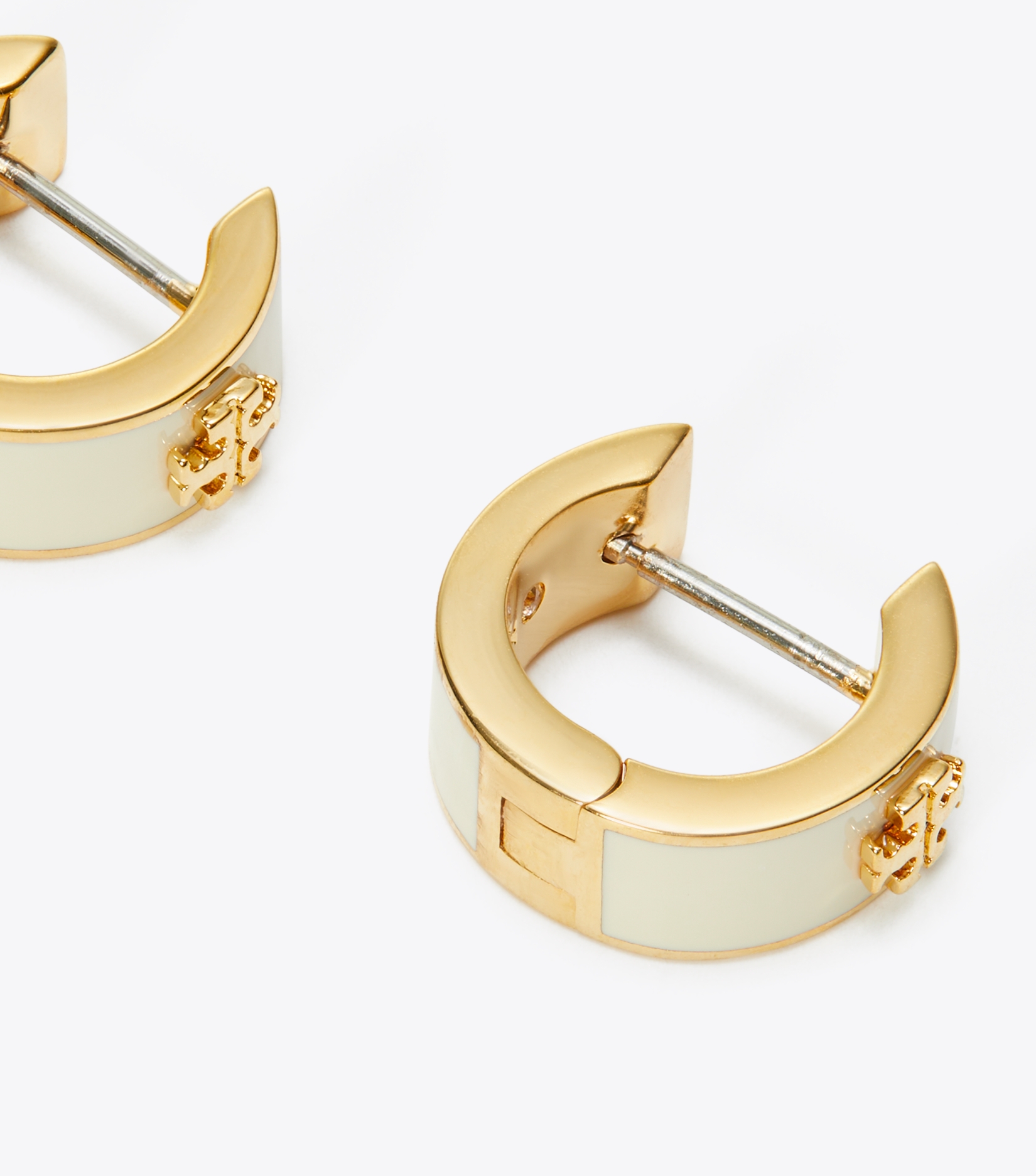 Icon Enamel Huggie Earrings image number 2