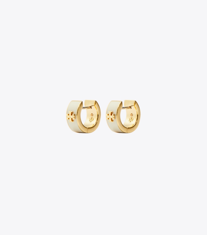 Icon Enamel Huggie Earrings