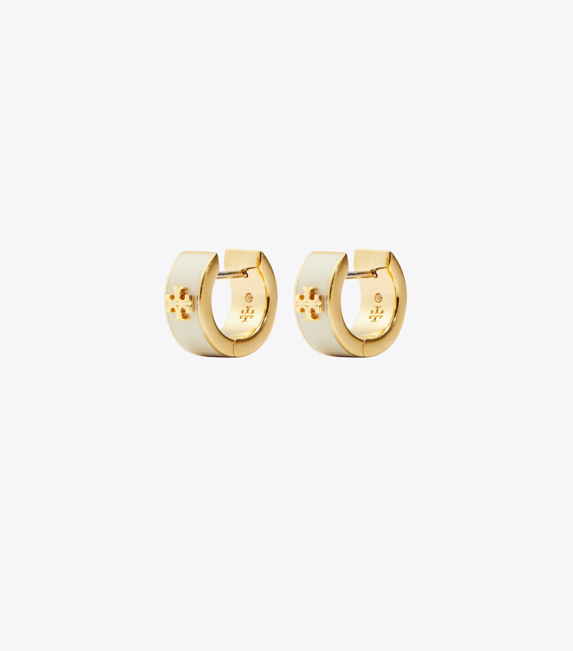 Icon Enamel Huggie Earrings image number 0