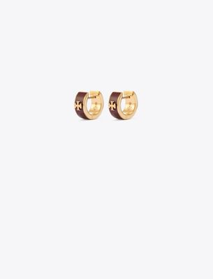  Icon Enamel Huggie Earrings