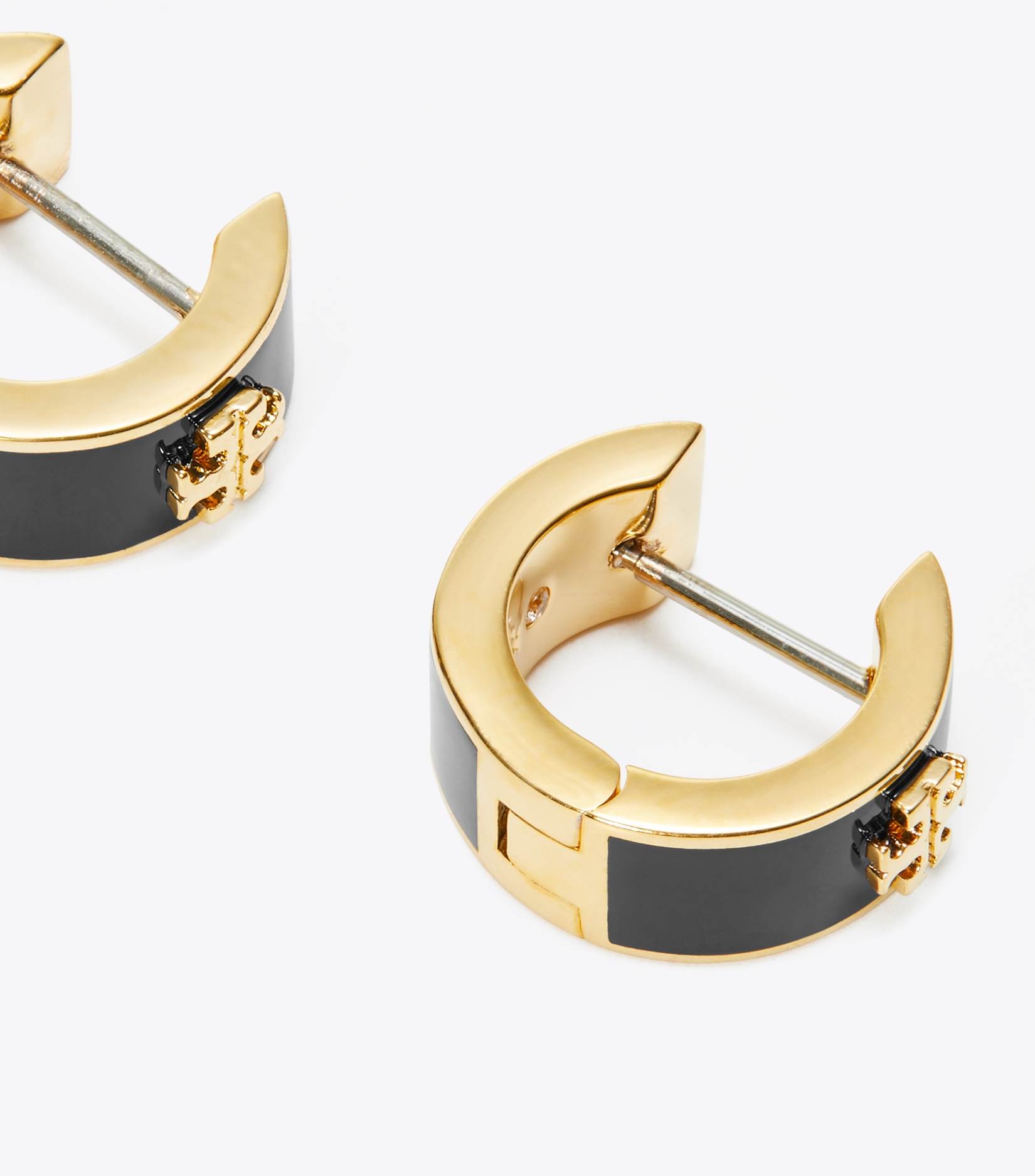 Icon Enamel Huggie Earrings image number 2