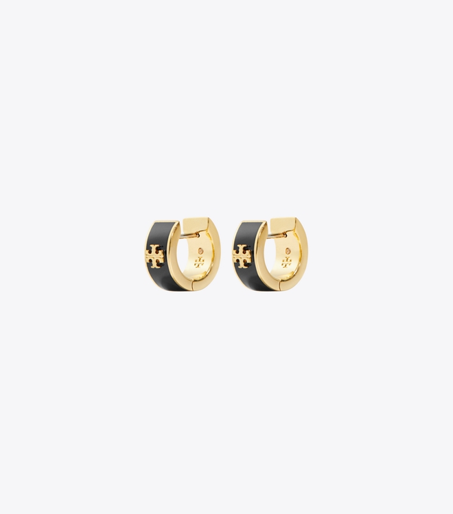 Icon Enamel Huggie Earrings