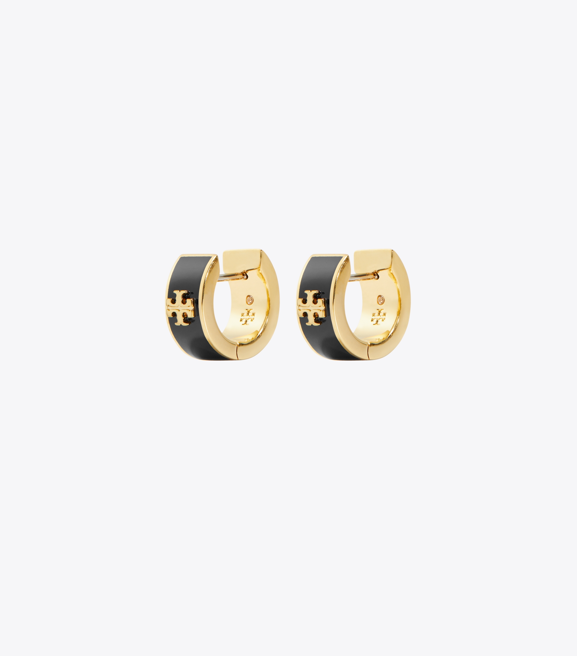Icon Enamel Huggie Earrings image number 0
