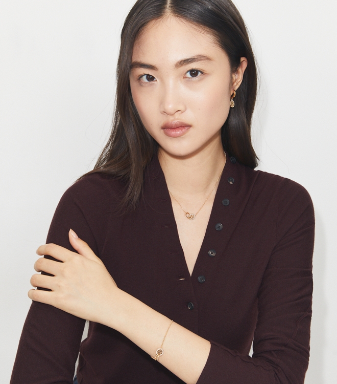 Icon Pav&eacute; Interlocking Chain Bracelet