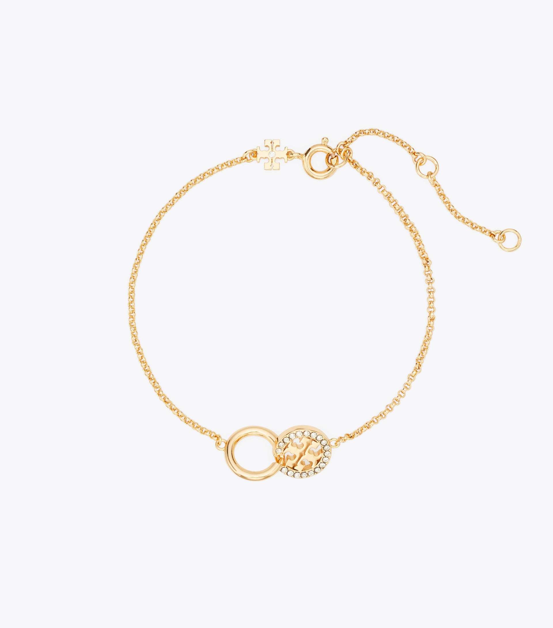 Icon Pav&eacute; Interlocking Chain Bracelet image number 0