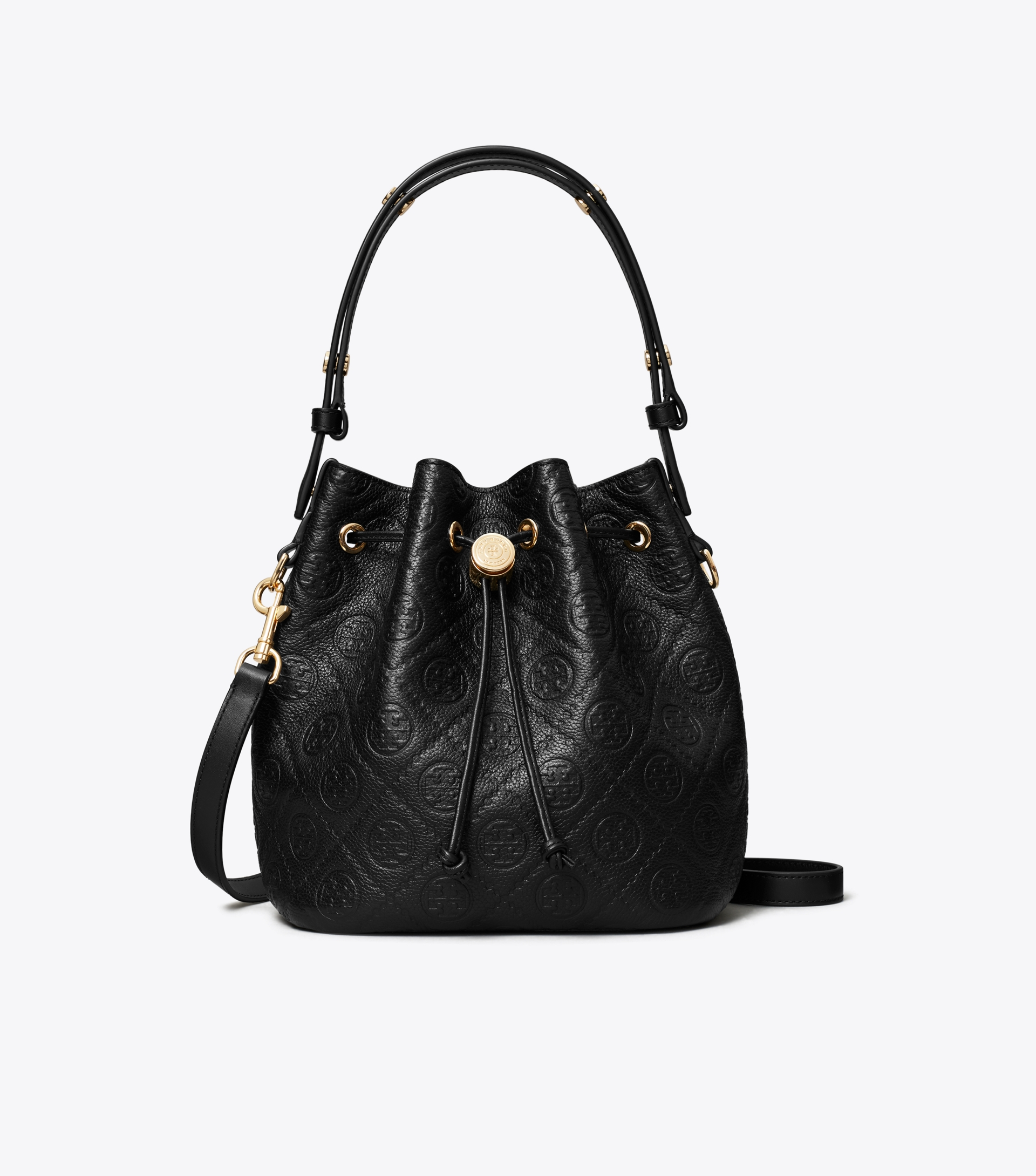 T Monogram Pebbled Bucket Bag image number 0