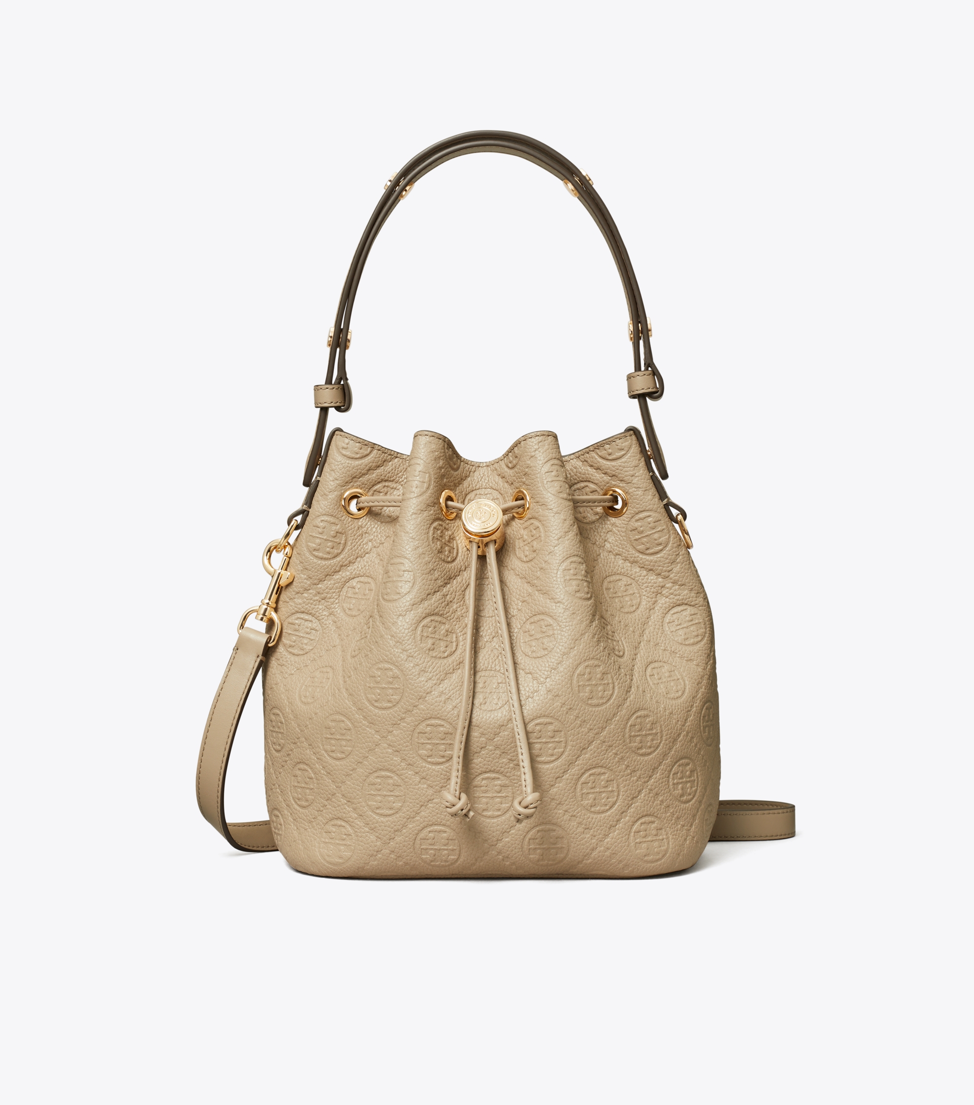 T Monogram Pebbled Bucket Bag image number 0