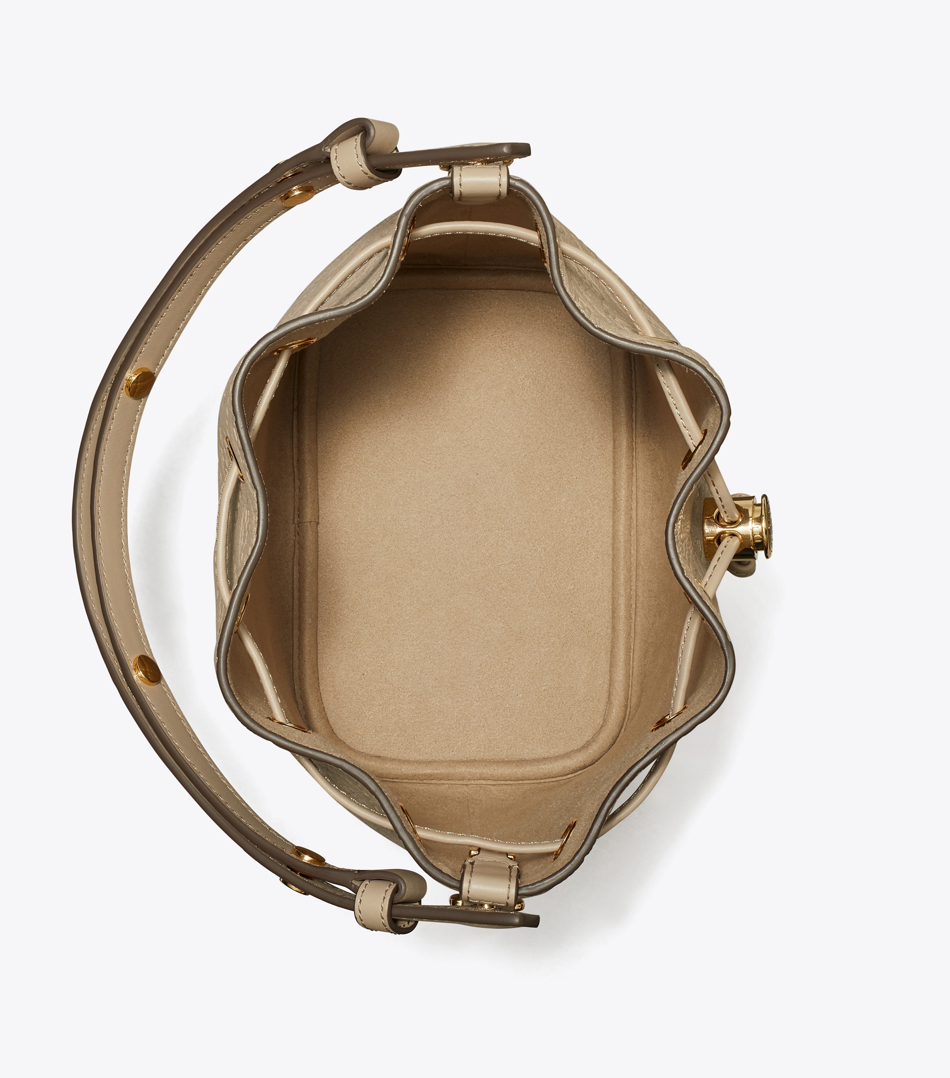 T Monogram Pebbled Bucket Bag image number 5