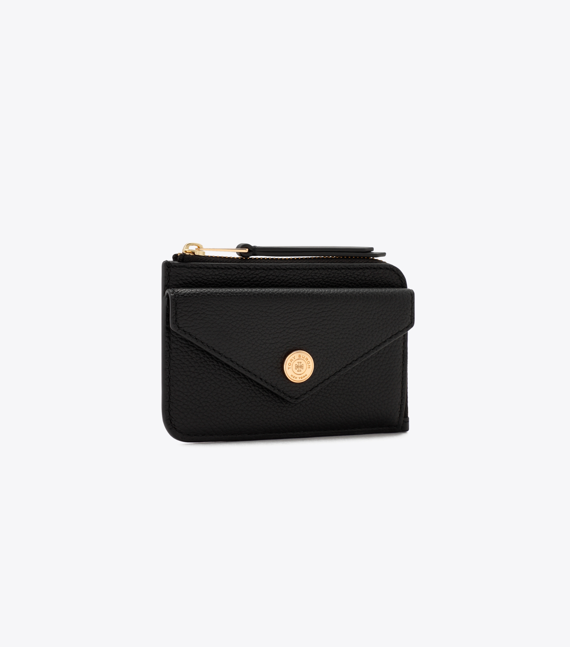T Monogram Pebble Envelope Zip Card Case image number 0
