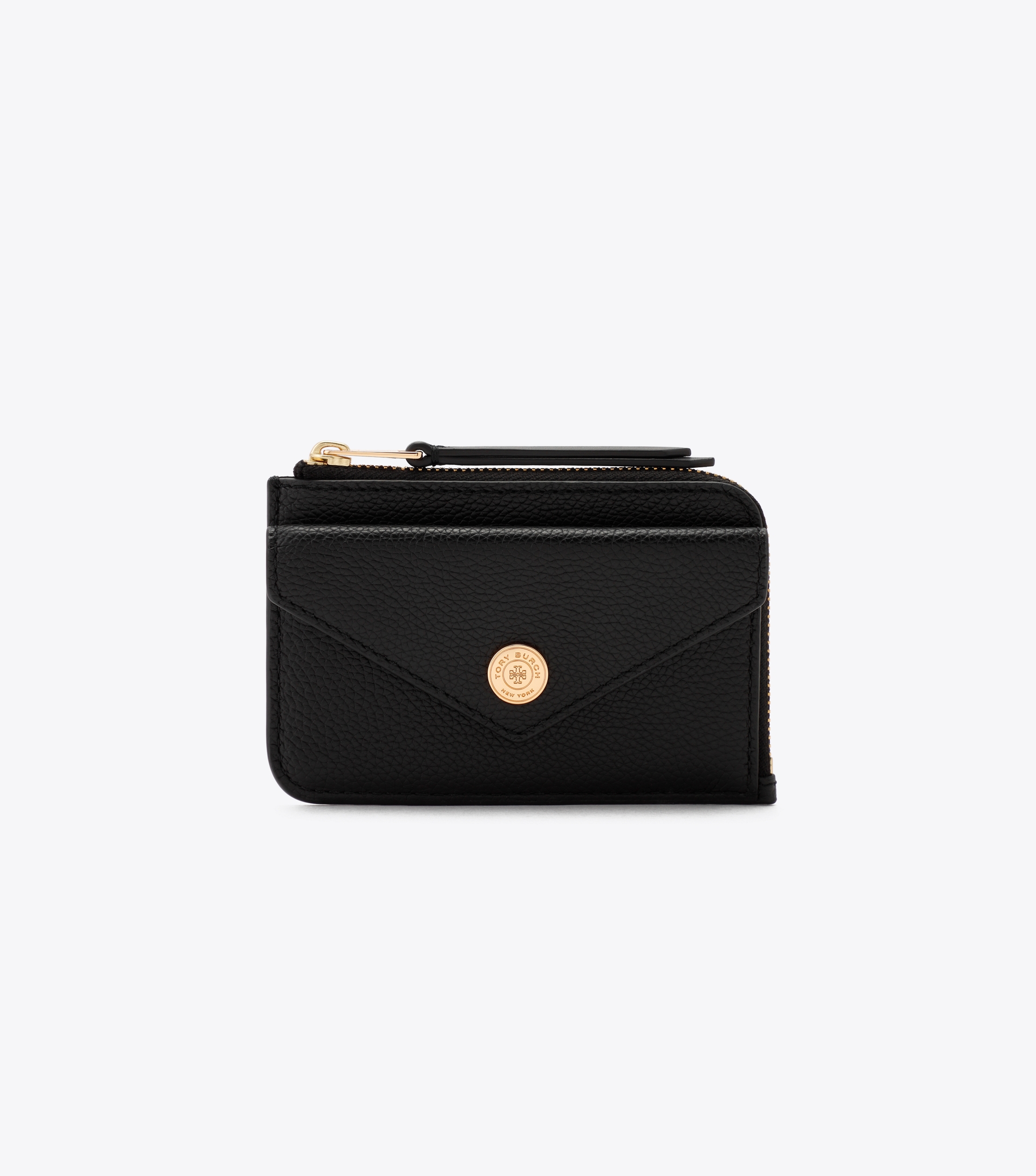 T Monogram Pebble Envelope Zip Card Case image number 1