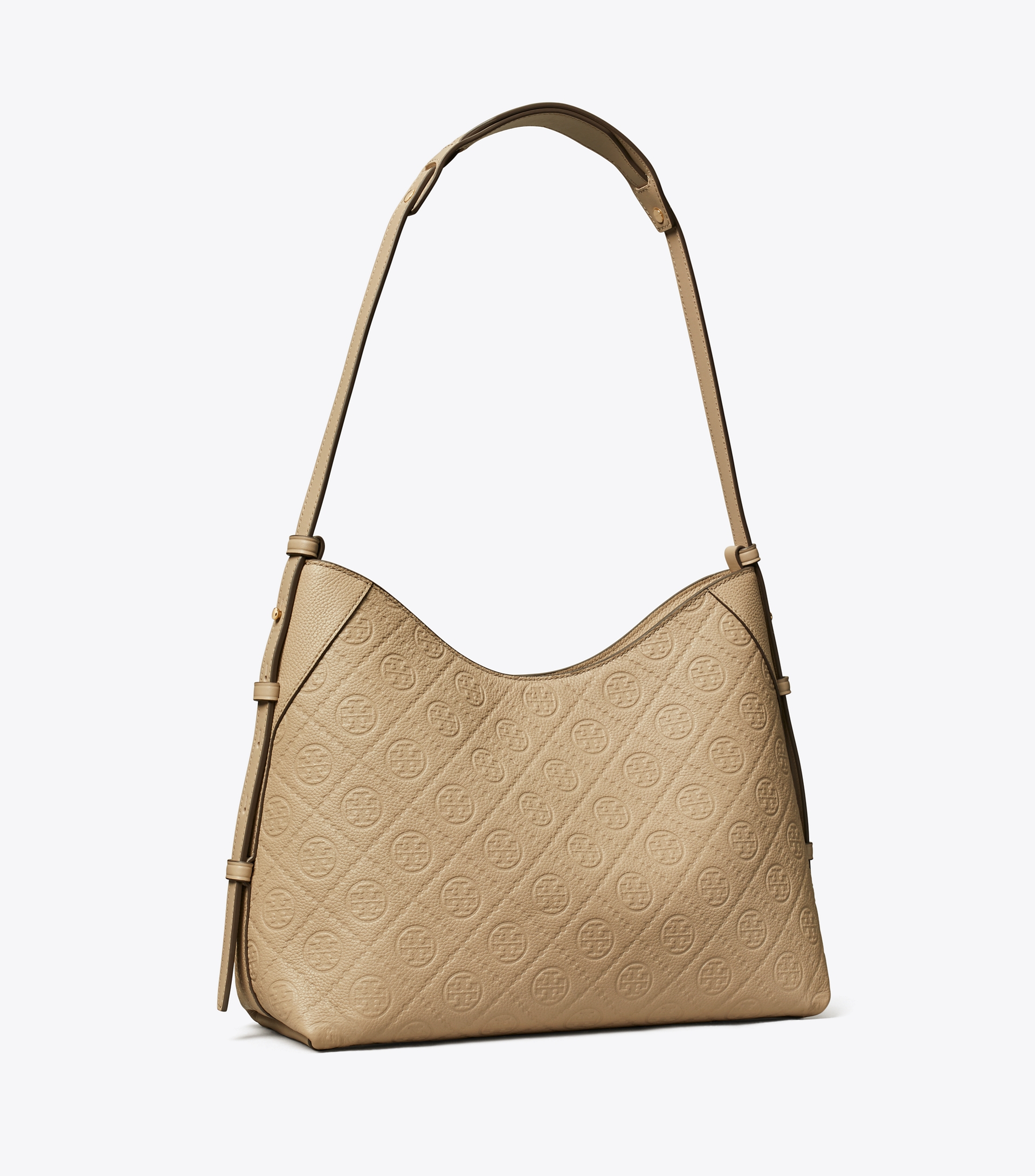 T Monogram Pebbled Messenger Bag image number 2