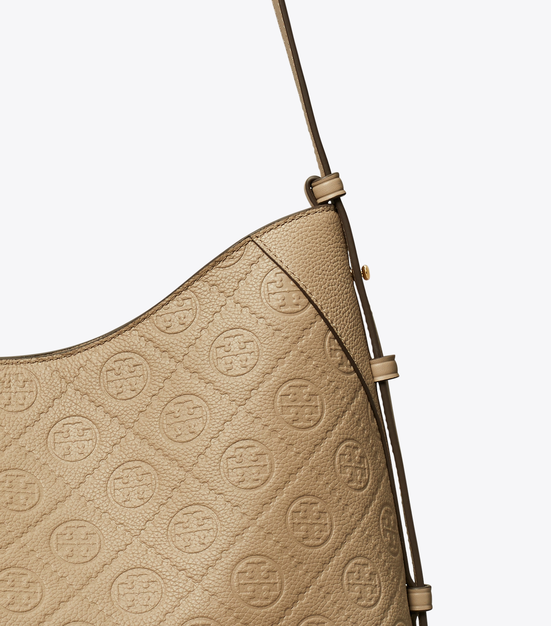 T Monogram Pebbled Messenger Bag image number 3